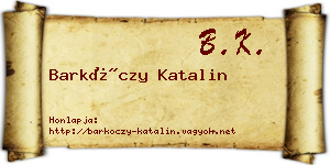 Barkóczy Katalin névjegykártya