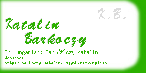 katalin barkoczy business card